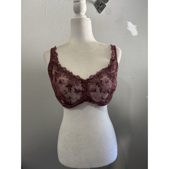 Soma Other - Soma Sensuous Lace Unlined Dusty Pink UnderWired Bra Sexy Comfort Size 38G